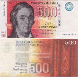 500 Markkaa 1986 Litt.A 7016063974 kl.6