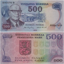 500 Markkaa 1975 A0034792* kl.8-9