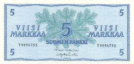 5 Markkaa 1963 Y9994758 kl.6