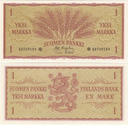 1 Markka 1963 A0749104* kl.9