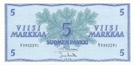 5 Markkaa 1963 Y5902291 kl.8