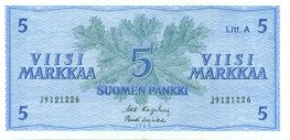 5 Markkaa 1963 Litt.A J9121226 kl.6