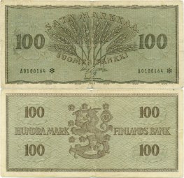 100 Markkaa 1955 A0100164* kl.3