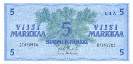 5 Markkaa 1963 Litt.A Q7052926 kl.8