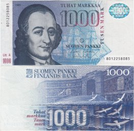 1000 Markkaa 1986 Litt.A 8012258085 kl.6