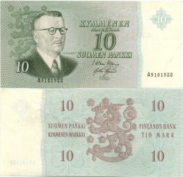 10 Markkaa 1963 A5101588 kl.4