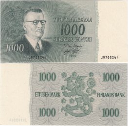 1000 Markkaa 1955 J5703244 kl.8