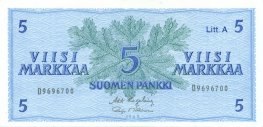 5 Markkaa 1963 Litt.A D9696700 kl.8