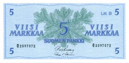 5 Markkaa 1963 Litt.B Q2097072 kl.9