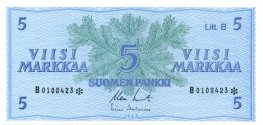 5 Markkaa 1963 Litt.B B0108423* kl.8