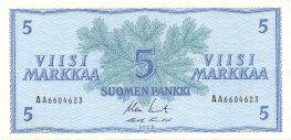5 Markkaa 1963 AA6604623 kl.6