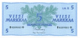 5 Markkaa 1963 Litt.B B0209003* kl.8