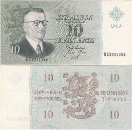 10 Markkaa 1963 Litt.A BC8921386