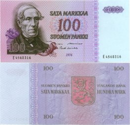 100 Markkaa 1976 E4568316 kl.8