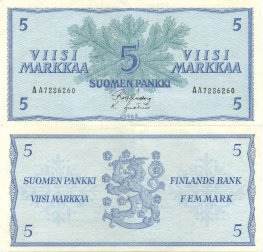 5 Markkaa 1963 AA7286260