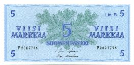 5 Markkaa 1963 Litt.B P2027756 kl.9