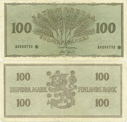 100 Markkaa 1955 A0200732* kl.4