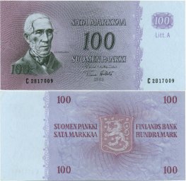 100 Markkaa 1963 Litt.A C2817009 kl.7