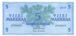 5 Markkaa 1963 Litt.A Q7504477 kl.8