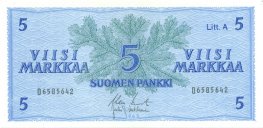 5 Markkaa 1963 Litt.A D6585642 kl.8