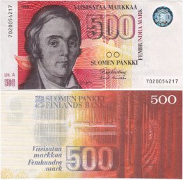 500 Markkaa 1986 Litt.A 7020054217 kl.6
