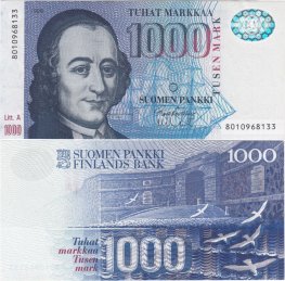 1000 Markkaa 1986 Litt.A 8010968133 kl.9