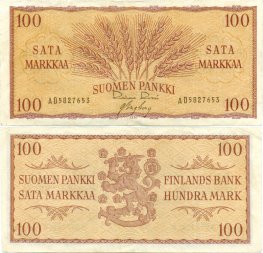 100 Markkaa 1957 AD5827653