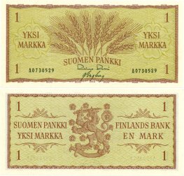 1 Markka 1963 A0730529 kl.8-9