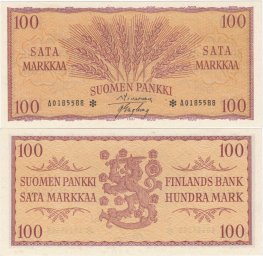 100 Markkaa 1957 A0185588* kl.9