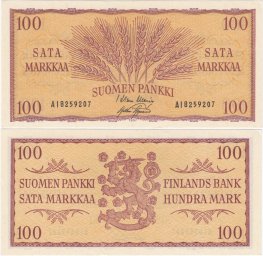 100 Markkaa 1957 AI8259207 kl.8-9
