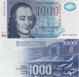 1000 Markkaa 1986 Litt.A 8017758598 kl.7