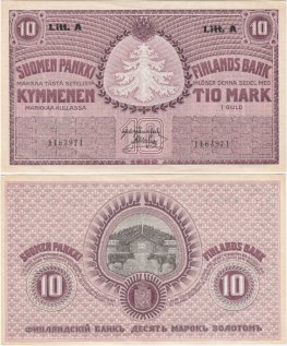 10 Markkaa 1909 Litt.A 1163971 kl.8