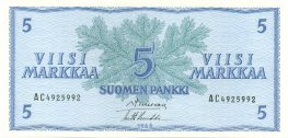 5 Markkaa 1963 AC4925992 kl.9