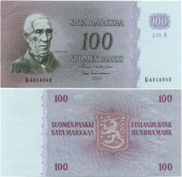 100 Markkaa 1963 Litt.A G6016040 kl.6