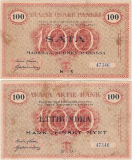 100 Markkaa 1918 47346 kl.4