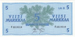 5 Markkaa 1963 Litt.B F2819310 kl.9