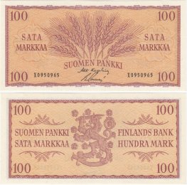 100 Markkaa 1957 X0950965 UNC