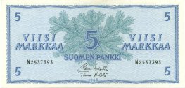 5 Markkaa 1963 N2537393 kl.6