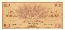 100 Markkaa 1957 Å2053720 kl.9