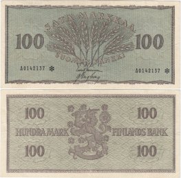 100 Markkaa 1955 A0142137* kl.5