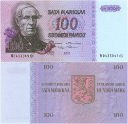 100 Markkaa 1976 N0433045* UNC