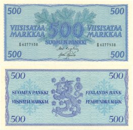 500 Markkaa 1956 G6277538 kl.8-9