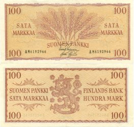 100 Markkaa 1957 AM6192966 kl.5