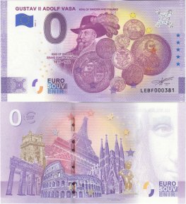 0 Euro Suomi - Gustav II Adolf Vasa - Juhlaseteli