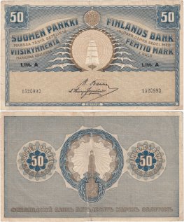50 Markkaa 1909 Litt.A 1520990 kl.4