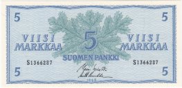 5 Markkaa 1963 S1366287 kl.9