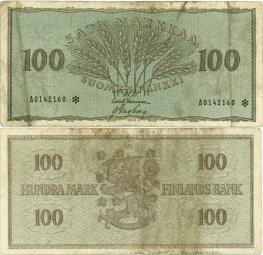 100 Markkaa 1955 A0142160* kl.3