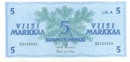 5 Markkaa 1963 Litt.A B2420626 kl.6