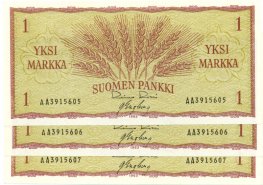 1 Markka 1963 AA3915606 kl.9