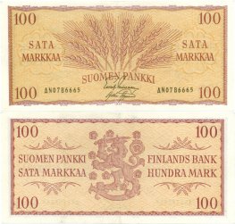 100 Markkaa 1957 AN0786665 kl.5
